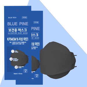 블루파인 보건용 미세먼지 황사 보건용 마스크 KF94 50개입(블랙)