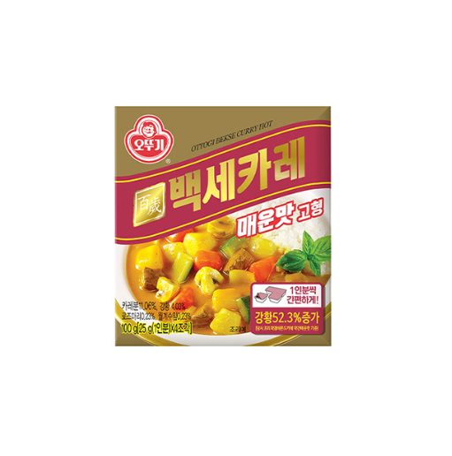 오뚜기 백세카레 고형 매운맛 100G (1BOX-18EA)