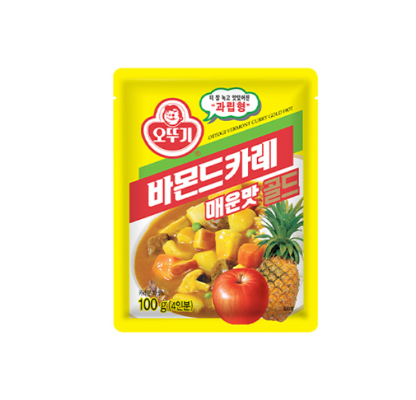 오뚜기 바몬드카레골드 매운맛 100G (1BOX-40EA)